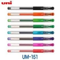 미쓰비시 유니 시그노 유니볼 UM151 젤잉크 중성펜, 0.28mm, 0.28mm=레드