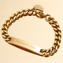 디바테일 [각인팔찌]Lettering Thick Gold Chain 패션 팔찌