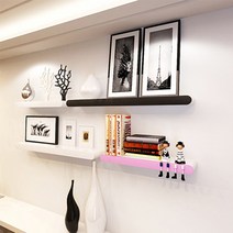 저스트월 라운드 하이그로시 벽걸이무지주선반90 벽선반, 화이트