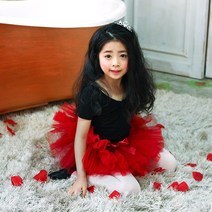 벨라걸스 유아 아동 발레 튜튜 스커트 클래식 숏튜튜 레드 발레복