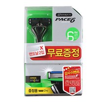 도루코 페이스 식스 6중날 면도기 + 면도날4개, 1개, 1개