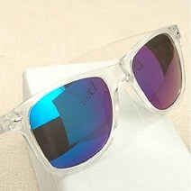 투명테 컬러 사각 미러 선글라스 안경테 보잉 여성 남성 패션 여자 남자 여름