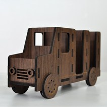 크래팜 디자인정리함 - 커피 티백 종이컵 트럭, 트럭S(월넛), 1개