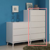 젠시아 언시디 750 5단 서랍장 (착불), 올화이트