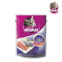 위스카스 파우치 고등어 고양이 습식사료, 85g, 12개, 생선
