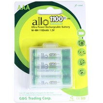 제이티원 allo 1100mAh AAA 충전지 4알(케이스포함), 4개입, 1개