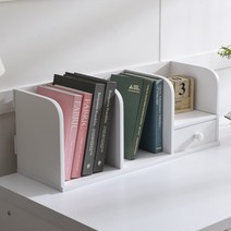 [홈퍼니] 심플 60cm 1단 서랍형 책꽂이, 화이트