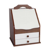 [홈퍼니] 미니 좌식 서랍둘 화장대, 옹이앤틱(백)