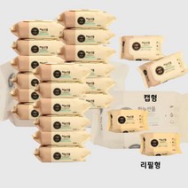 하늘선물 물티슈(100매) 캡형/리필형=12개, 12개, 100매
