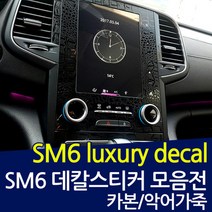 SM6 럭셔리 데칼스티커 스크래치 보호필름, 악어, 센터페시아