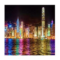 [1+1 액자증정] 톡톡보석십자수 3D 풍경시리즈 DIY 액자 세트, 심포니오브나이트, 40x30