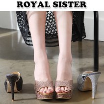 [RS]C3SC 132 12cm 여성 토오픈 펄 슬리퍼 뮬슬리퍼힐