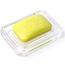 토탈하우스 토탈하우스데코 투명 아크릴 직사각 비누받침, 토탈하우스데코-투명-아크릴-직사각-비누받침, 1개