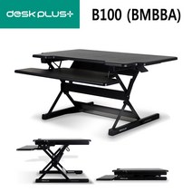 데스크 플러스 서서일하는 높이조절 스탠딩 책상 B100, 블랙