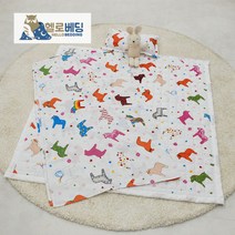 헬로베딩 풍기인견 여름용 유아 배이불 4종 세트, 트로이화이트