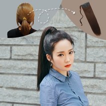 투애니위그 포니테일 묶음머리 7종 묶기만 해도 예쁨 완성, 7. 매직 스트레이트 오렌지브라운, 1개