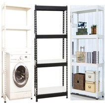 무볼트 조립식앵글 수납선반 아이보리+MDF합판포함세트, 높이 900(4단)