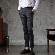 지기젠 남성용 깔끔한 데일리 스판 슬랙스