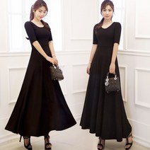 제이앤지니 국내자체제작 PT-155 엘리(반소매) 빅사이즈 사이즈다양 S M L XL 플레어 맥시 롱원피스