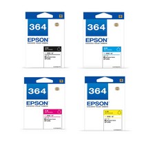 EPSON T364 T364170 T364270 T364370 T364470 세트 정품잉크, T3641 T3642 T3643 T364 세트, 1세트