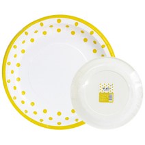 피플스파티 NEW 라인도트접시(23cm)중 테이블용품, 골드