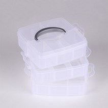 컬러비즈부자재 도안증정, 180_ 비즈통18칸/3단/W16cmxL15cmxH13cm, 1세트