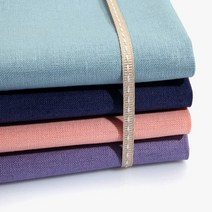 홈데코 워싱광목린넨(블루) 4종 원단패키지