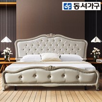 동서가구 레미아 프리미엄 빈티지 엔틱 침대, 내추럴 프레임 + 9존매트리스
