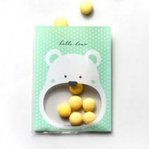 디비디디자인 클리어 봉투 동물원 (10장), 1세트, 북극곰