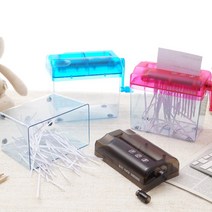 핸드형 문서파쇄기 분쇄기, 블랙, A6 레인보우 분쇄기