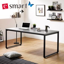 e스마트 철제책상 1800x600 (사각다리), 카페애쉬:블랙