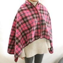 엔비 딸기체크 숄담요 후리스 블랭킷 담요, I.딸기체크숄담요