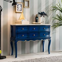 퍼니트랜드 엔틱가구 브레드 블루 스퀘어 콘솔, 단품