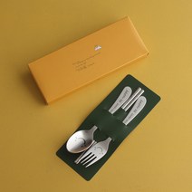 인스푼 원명 로고 기념문구 인쇄 어린이수저세트 어린이집 생일선물 답례품, 윙크 둘째 3종