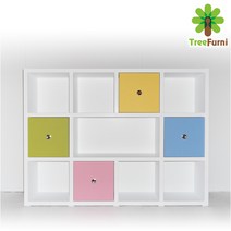 트리퍼니가구 3단 1600 책장 - 두께36T 고급데코시트지, 도어추가/그린