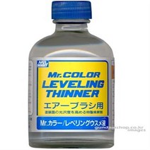 안다미로몰 Mr 락카신너 110 군제 LEVELING 병 모형공구도료서적 신너붓도료접시 락카신너 신너, 1개