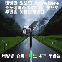 솔라존 태양광 LED(4구 투광등), 1개입