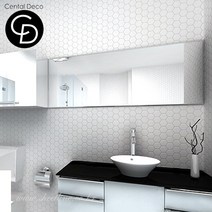 중앙데코 시트라인 벽 바닥타일 모자이크타일 (10장이상 사은품증정), 02-13 50mm 육각화이트무광, 1장