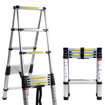 플레이위즈 알루미늄 안테나 사다리 A형 4단 1.4M, (1개입), (1개입)