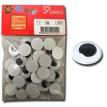 쪼아닷컴 눈알 접착식눈알 만들기 재료 인형눈알, 소포장 눈알 15mm