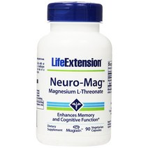 Life Extension 라이프 익스텐션 뉴로-매그 마그네슘 L-트레오네이트 90정, 2개