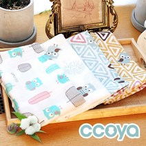 꼬야 ccoya 고급 순면 100%_사각 기저귀, 트라이앵글 민트