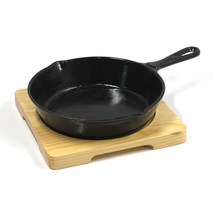 맥반석 코팅 스테이크 후라이팬 (5~9인치) 다용도철판 그릴 주물팬, 8인치