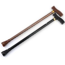 스파램 10단 간편 조절식 알루미늄 노인용 효도지팡이, 브라운(밤색), 1개