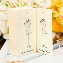 자체브랜드 라벨 택종이 tag 4묶음, 마네킹 아이보리