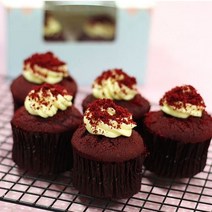 레드벨벳 컵케익 케이크만들기세트 (크림치즈 제외), 1개