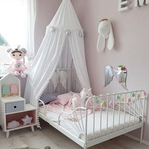 아둥놀이터 아기침대캐노피 아이방꾸미기 유아텐트 인테리어용품, 핑크