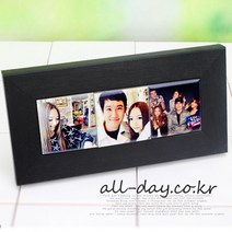 올데이 승화전사 자석 미니 포토타일 3구액자 -올포토타입, 블랙