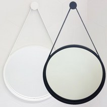 욕실플러스 국산 욕실 일체형 스트랩 거울 60CM, 블랙