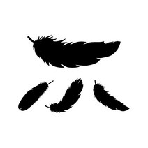 블랭코 [스텐실_519] 깃털 모음 (A5) /스텐실도안